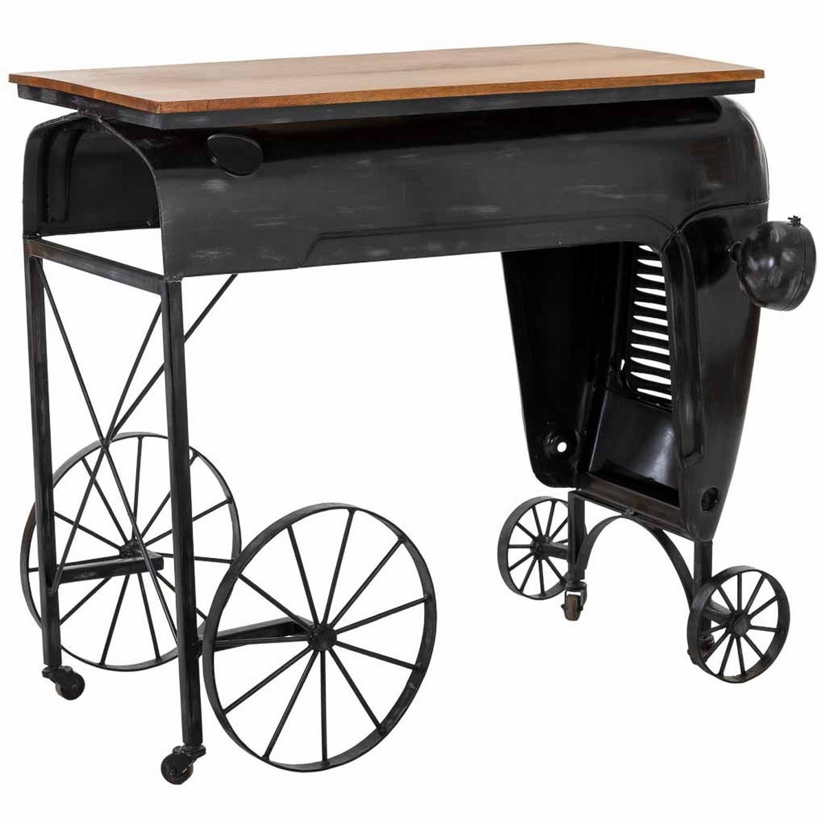 KONSOLENTISCH, 117x71x107cm - Schwarz, Metall (71.12/116.84/106.68cm) - Wanderlust