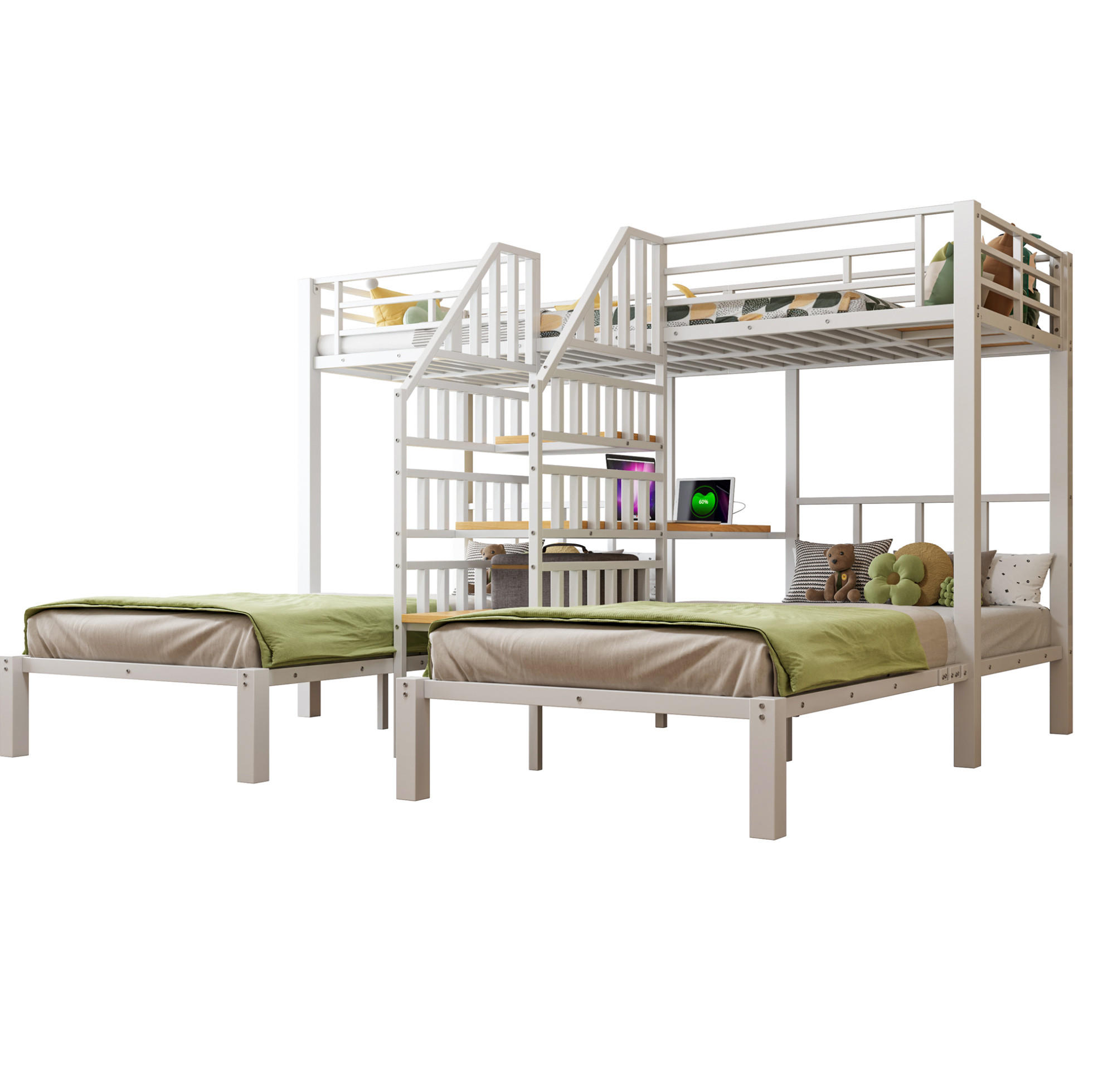 Ivmeu Etagenbett Weiß 90x200 cm