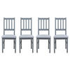 ESSZIMMERSTUHL - Set 4x "BOS 4", graphit, Hygge 91 - Hellgrau/Graphitfarben, Holz (43/94/40cm) - Leaf Design