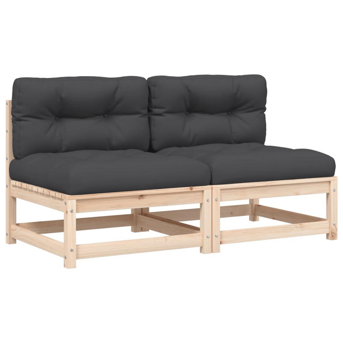 GARTENSOFA BYZAD 70/67/70 cm （2-SITZER） - Braun, Holz (70/67/70cm) - ZMH