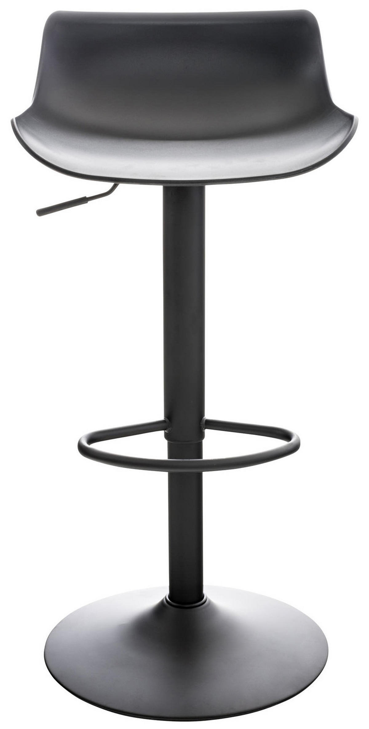 BARHOCKER 4er Set höhenverstellbar Schwarz JUTO - Kunststoff, 68,5-94x43x44cm - Schwarz, Kunststoff/Metall (43/75/44cm) - DELUKE