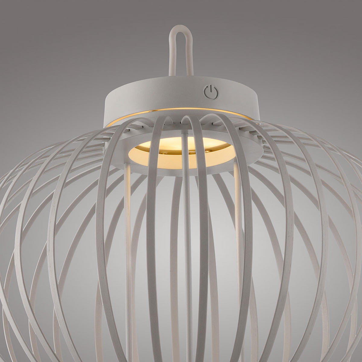 AKKU-PENDEL-/TISCHLAMPE GABBIA Bambus Beige LED 2er Set - Beige, Holz (46/46/37.5cm)