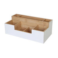 SCHREIBTISCHORGANIZER - Multicolor, Holz (15/30/11cm) - Relaxdays