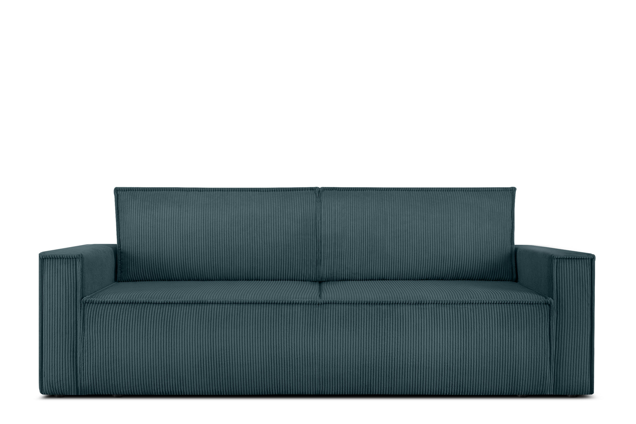SCHLAFSOFA NAPI in Pet Friendly Cord-Stoff, blau - Blau/Schwarz, Textil (228/89/101cm) - KONSIMO®
