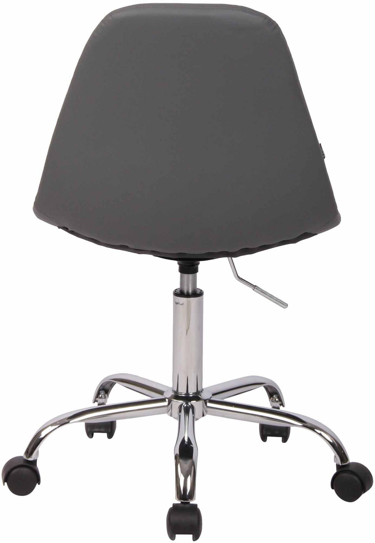 DREHSTUHL Lederlook grau - Chromfarben/Grau, Textil/Metall (47/79/56cm) - CLP