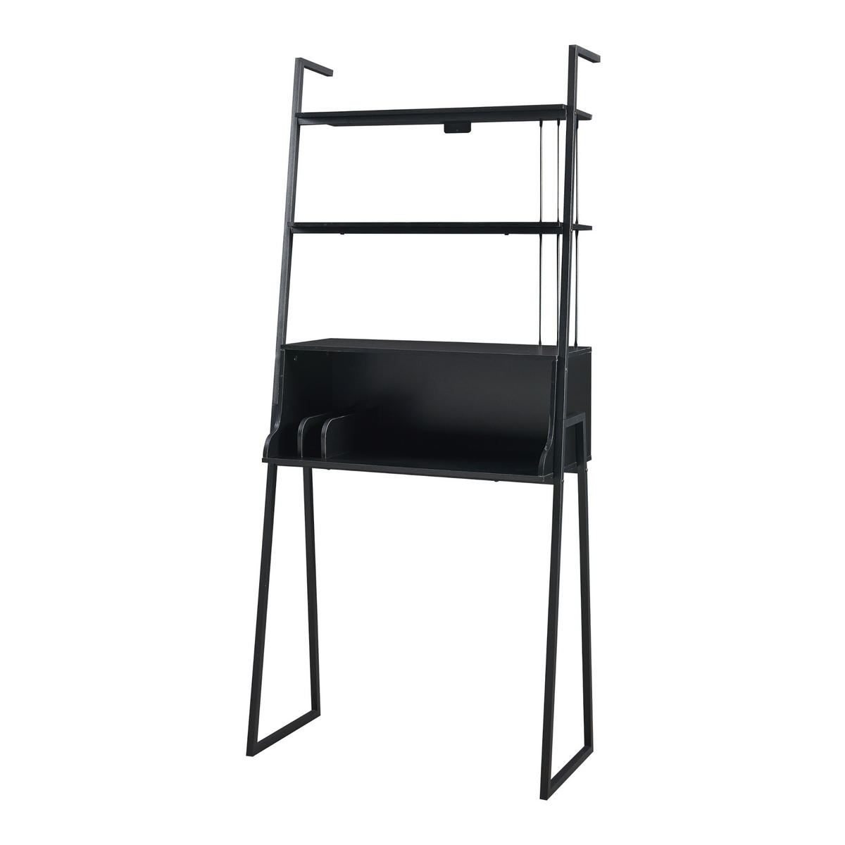 PSACÍ STŮL Storfjord - černá, kov/kompozitní dřevo (40/80/183.5cm) - [en.casa]