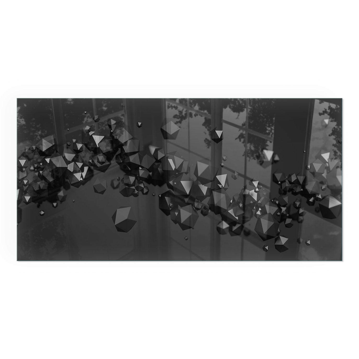 GLASPLATTE für Kamin 140x70 cm - Schwarz, Glas (140/70/0.4cm) - TULUP