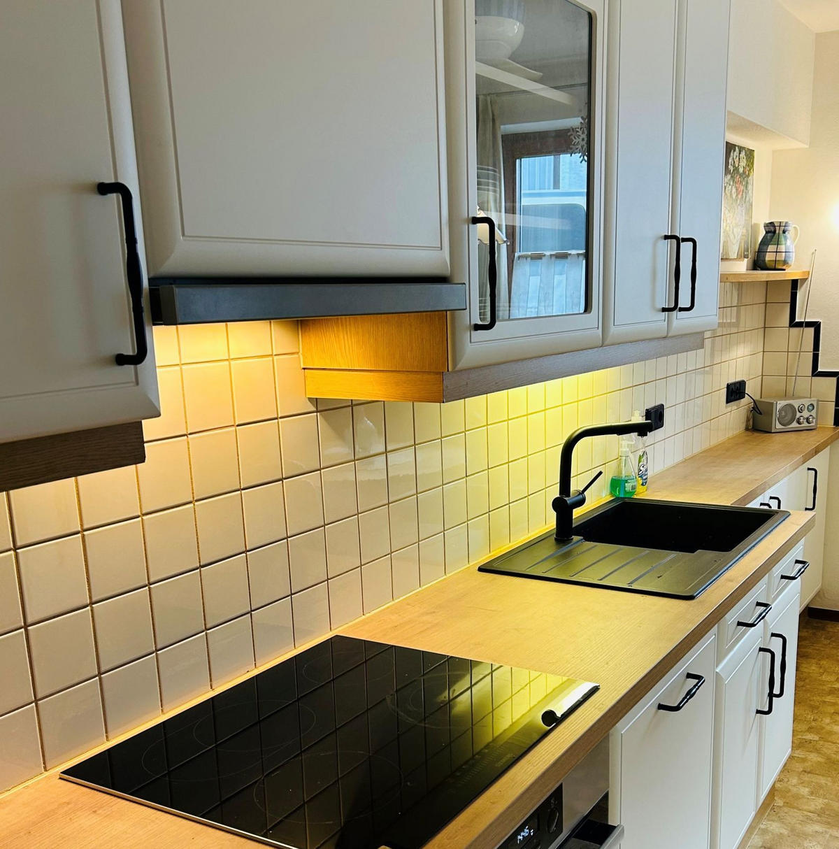 MÖBELGRIFFE 25 BA 128mm, Küchengriffe modern, Schrankgriffe Schwarz - Schwarz, Metall (1/4/14cm)