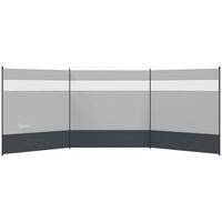 WINDSCHUTZ 3er Set Polyester Stahl Grau - Grau, Kunststoff (1/140cm) - Outsunny