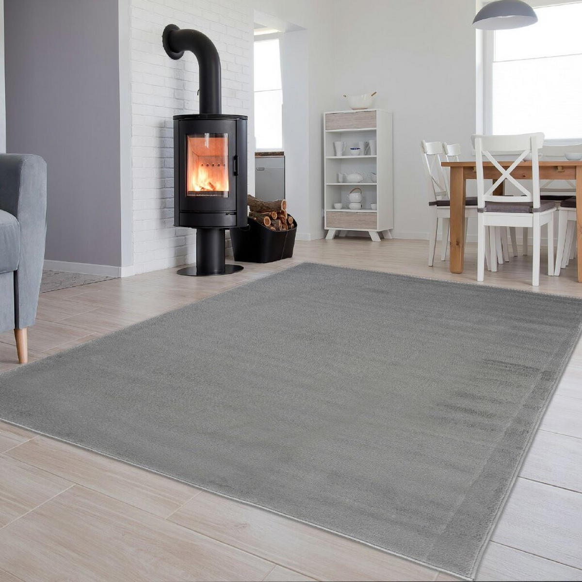 TEPPICH LUXURY Grau Einfarbig 300/400 cm - Grau, Textil (300/400cm) - Tapiso