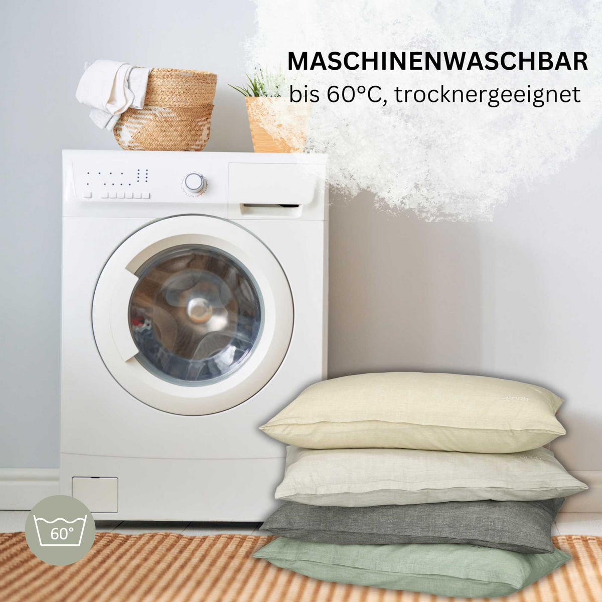RENFORCÉ KISSENBEZÜGE HARP - Anthrazit, Textil (40/80cm) - Esprit