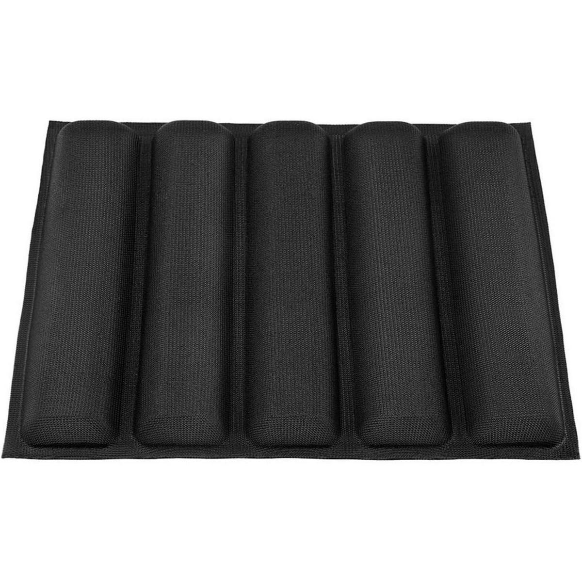 BACKFORM Silikon Baguetteblech 5 Laib Antihaft - Schwarz, Kunststoff (33/9/44cm)