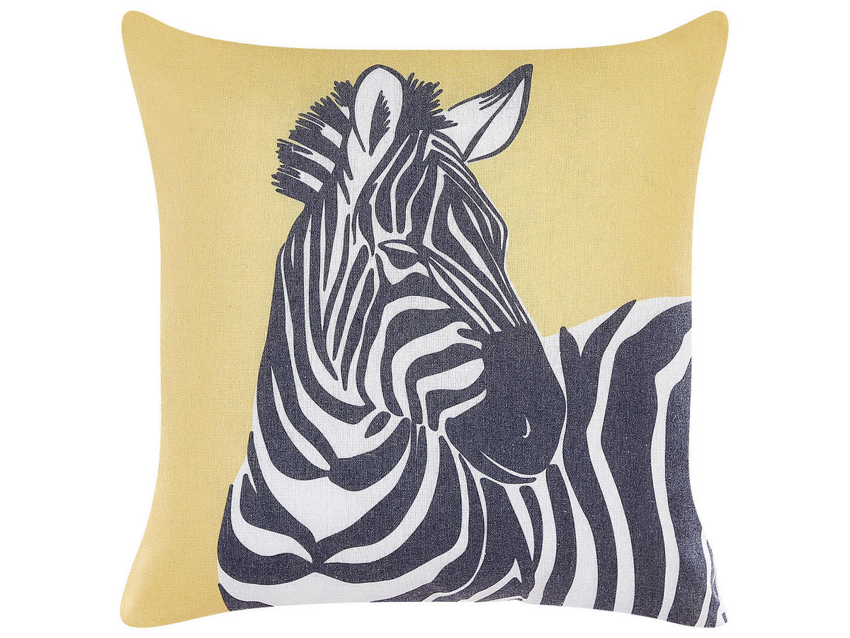DEKOKISSEN 2er-Set Gelb 45/10 cm Manketti - Gelb, Textil (45/10cm) - Beliani
