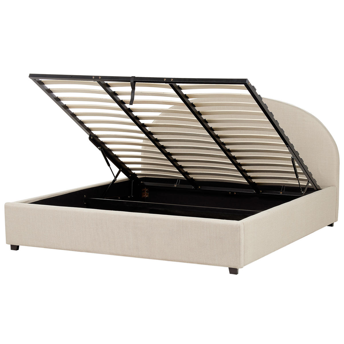 POLSTERBETT Beige 180x200 cm Vaucluse - Beige, Textil (180/200cm) - Beliani