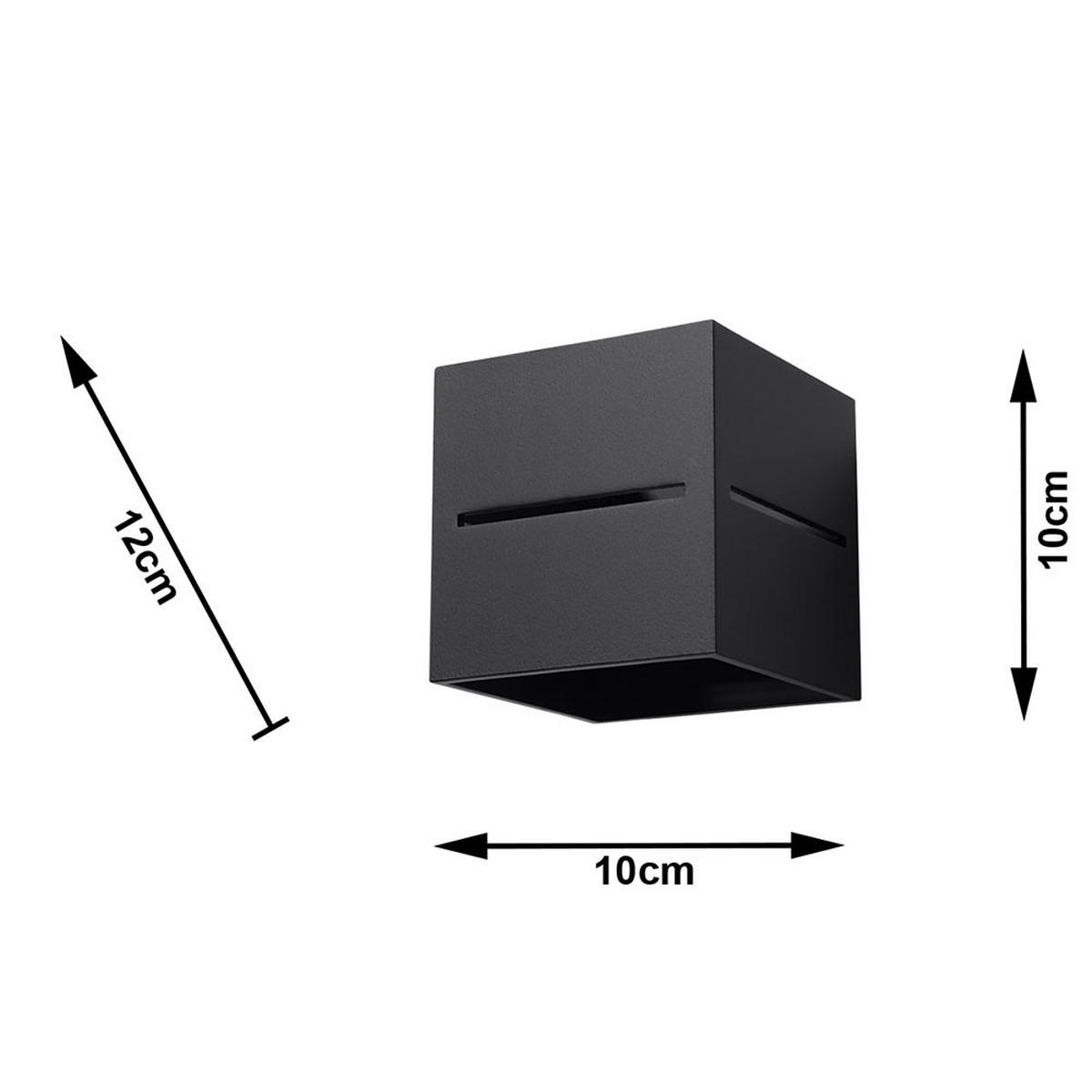WANDLEUCHTE Aluminium Schwarz UP DOWN - Schwarz, Metall (10/30/12cm)