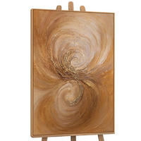 GEMÄLDE Wirbelwind der Wärme Schattenfugenrahmen Eichefarben 120x80 cm - Eichefarben, Holz (120/80cm) - YS-art gallery