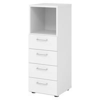 SCHUBLADENSCHRANK - 4 Schübe 42/40/110 cm in Weiß - Weiß, Holzwerkstoff (40/110/42cm) - bümö