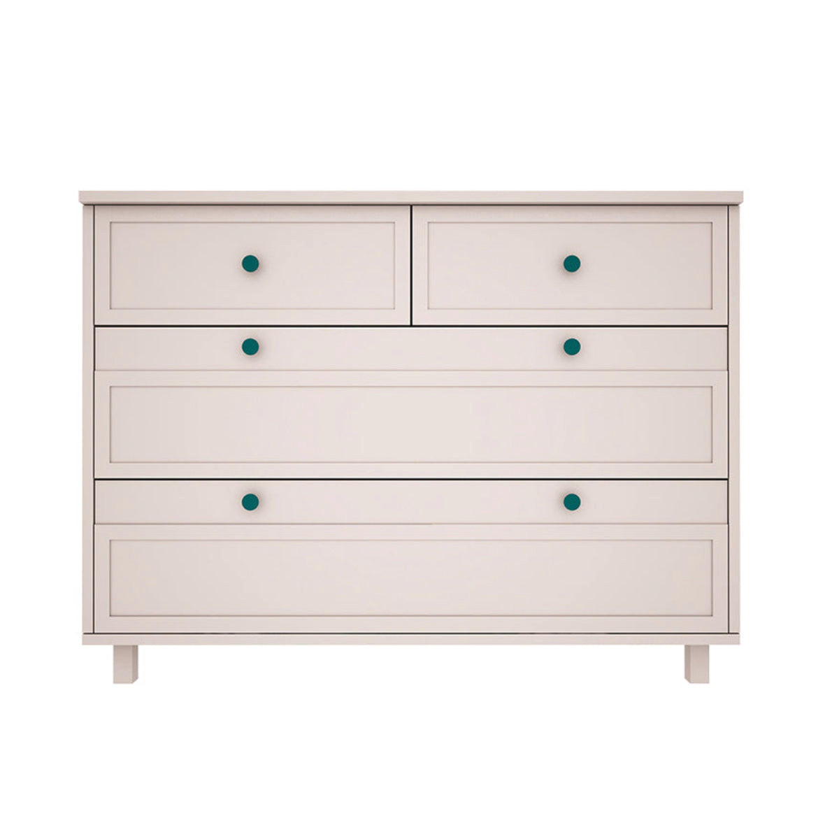 OTROŠKA KOMODA Gabriel Bež - bež, leseni material (117/92/50cm) - Petits-meubles