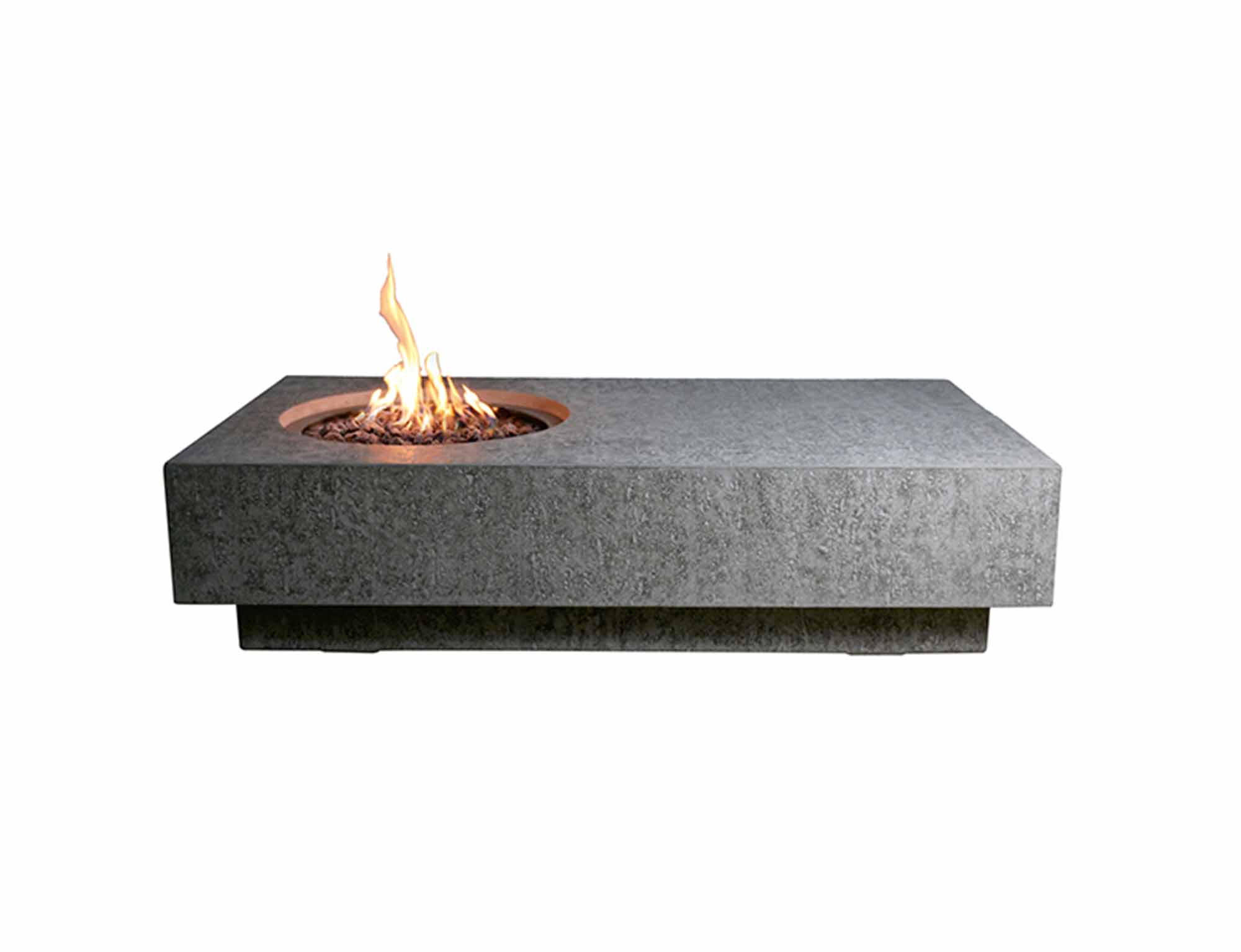FEUERSTELLE Ubinas in Beton-Optik grau aus Faserbeton - Grau, Stein (86/46/147cm) - Elementi