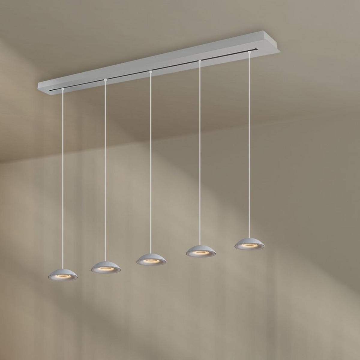 LED-HÄNGELEUCHTE Santa Air 5-flammig Weiß - Weiß, Metall (11/11/3.2cm) - s.luce