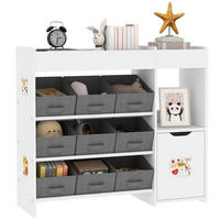 REGAL DE-17250 9 Stoff-Schubladen & Türfach Weiß - Weiß, Holzwerkstoff (30/80/92cm) - ComfortXL