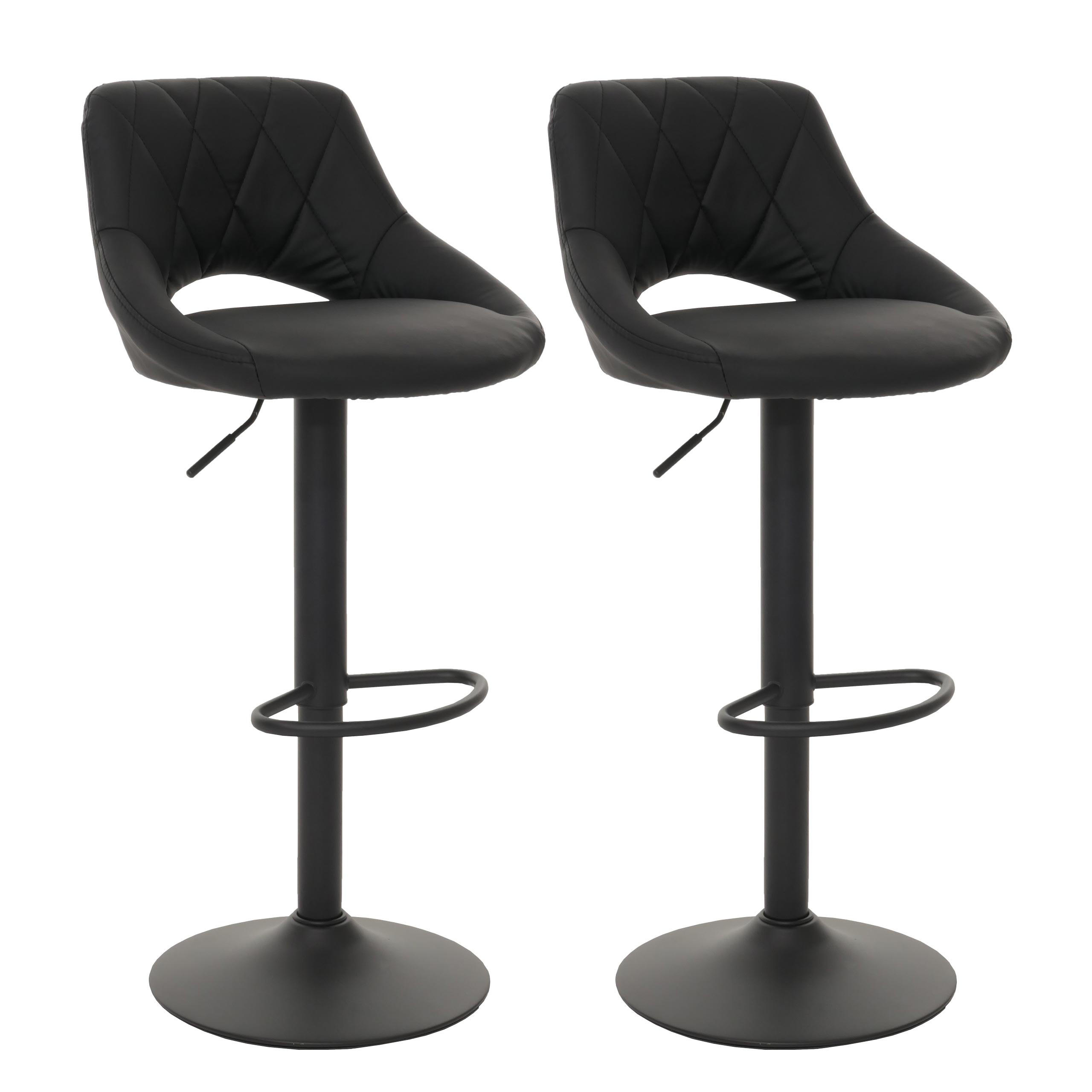 BARHOCKER Schwarz 2er-Set - Schwarz, Textil (47/107/44cm) - MCW