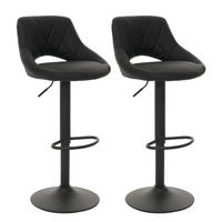 BARHOCKER Schwarz 2er-Set - Schwarz, Textil (47/107/44cm) - MCW