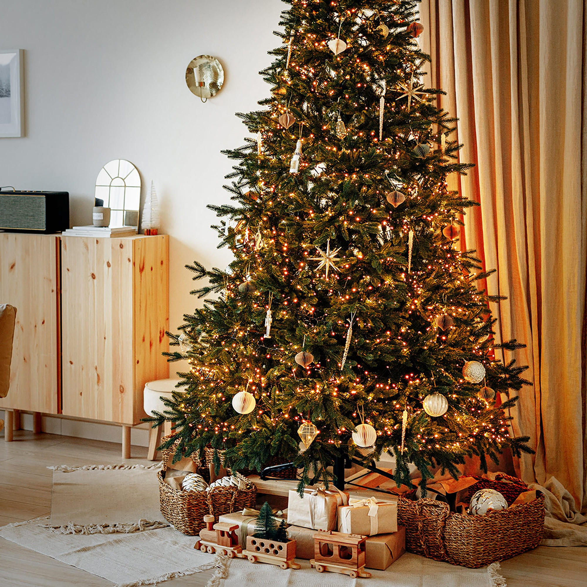 LED Lichterkette 11m Warmweiß - Schwarz, Kunststoff (1400cm) - ECD-Germany