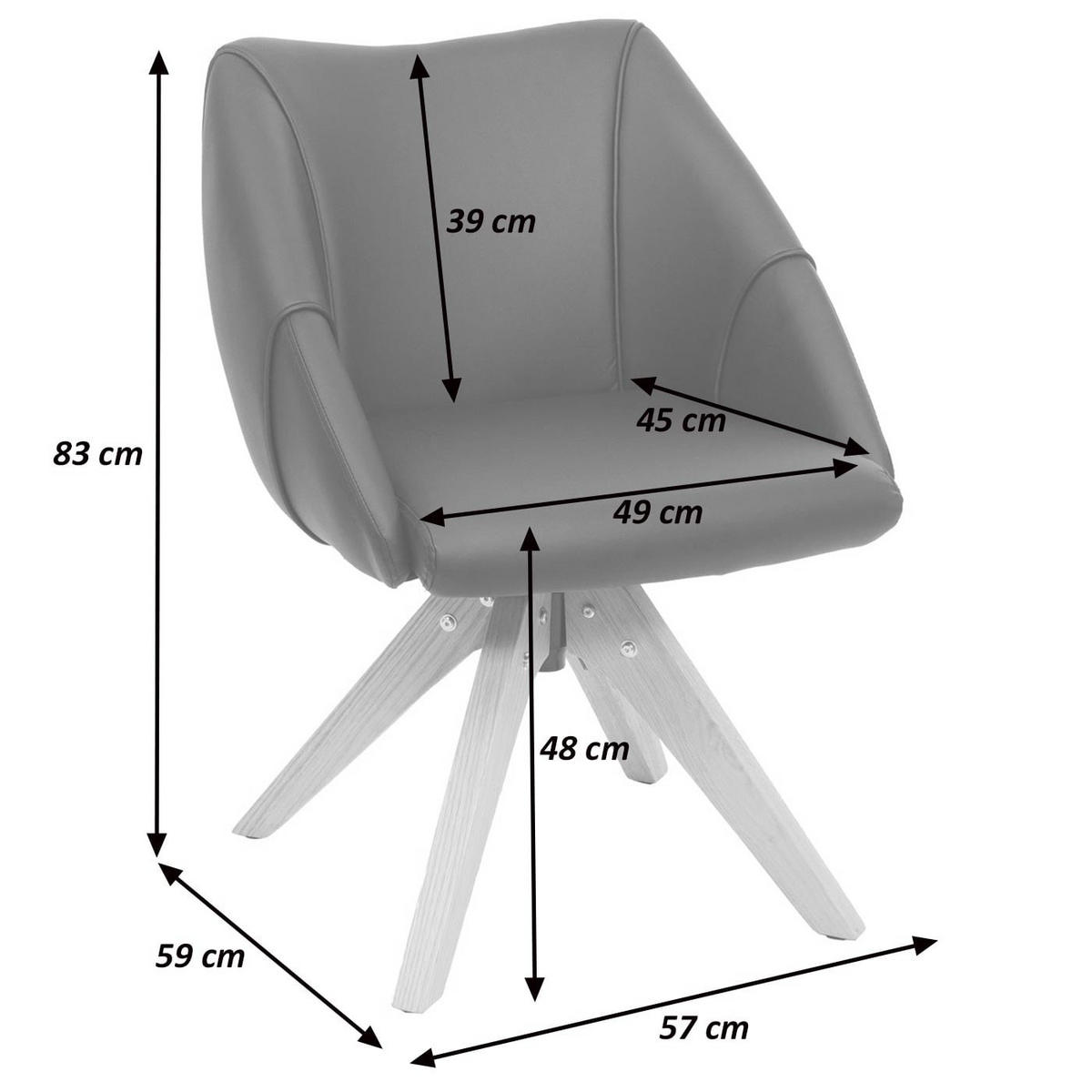 ESSZIMMERSTUHL Hellgrau 6er-Set - Hellgrau, Kunststoff (57/85/60cm) - MCW