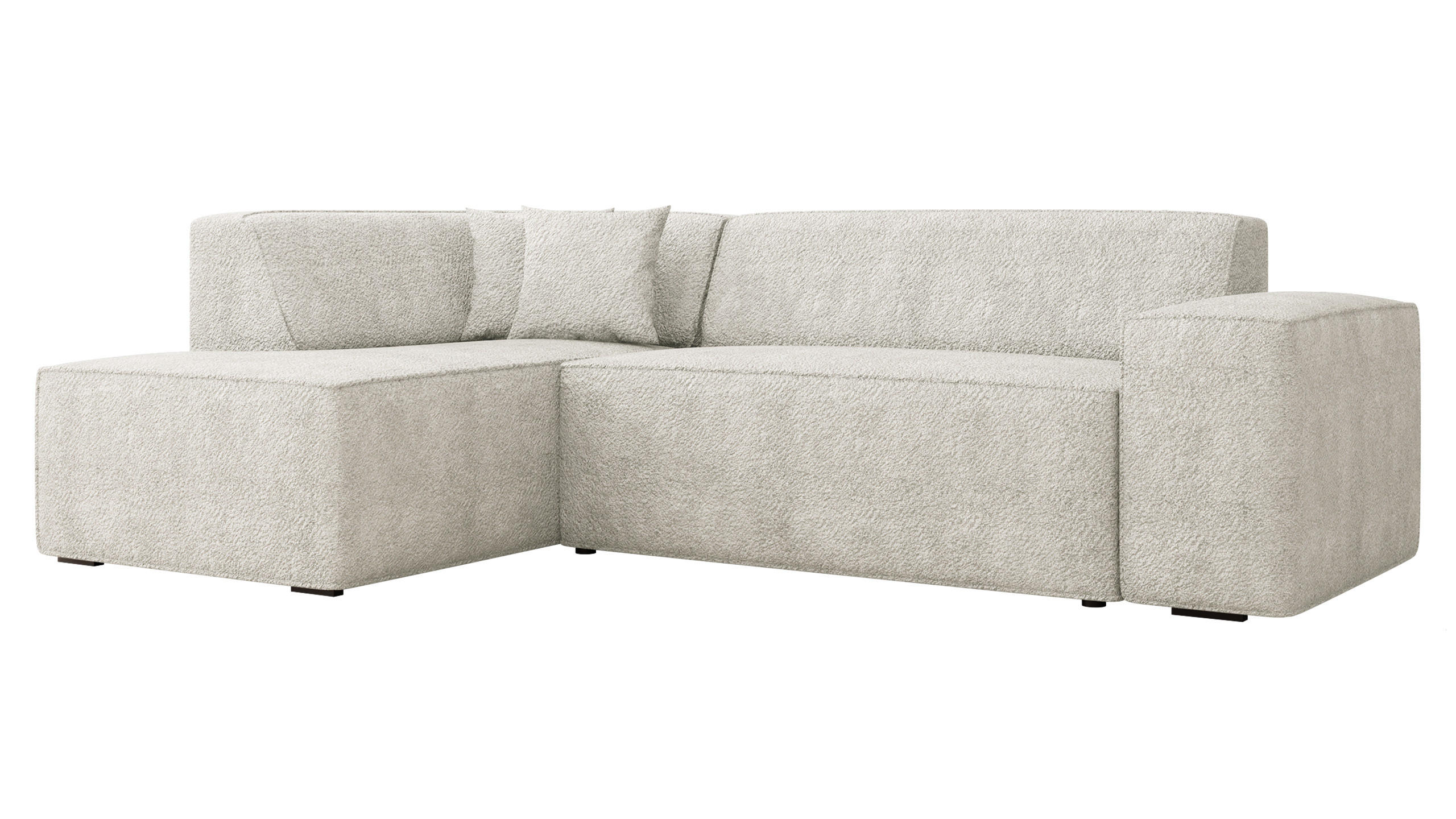 ECKSOFA Lordin, Seite: Links - Creme, Holz/Textil (267/205cm) - MIRJAN24