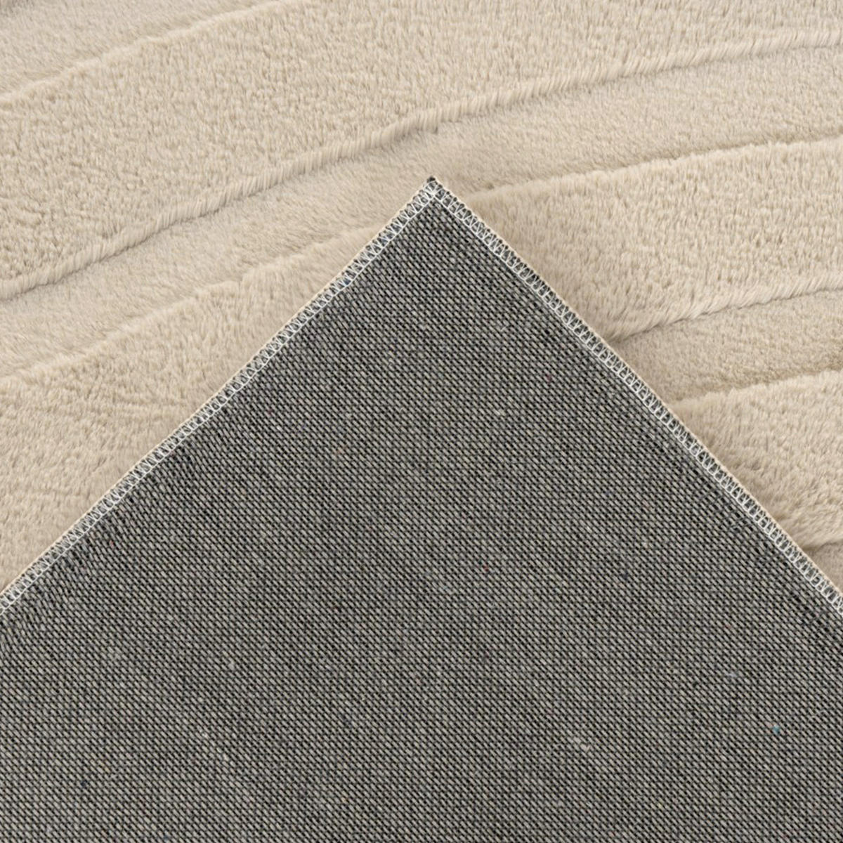 KURZFLOR-TEPPICH Waves 503 Beige 200x290 cm - Beige, Textil (200/290cm) - carpet city