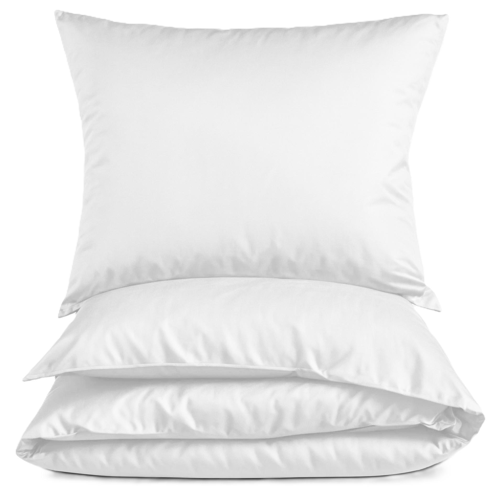 MIKROFASER-BETTWÄSCHE 200x200 cm Weiß - Weiß, Textil (200/200cm) - Carpe Sonno