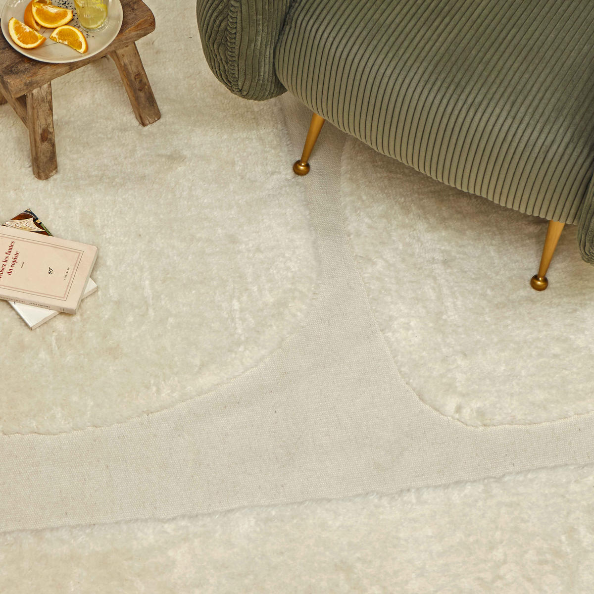 TEPPICH, 240 x 340 cm, Weiß - Weiß, Textil (340/240cm) - Oviala