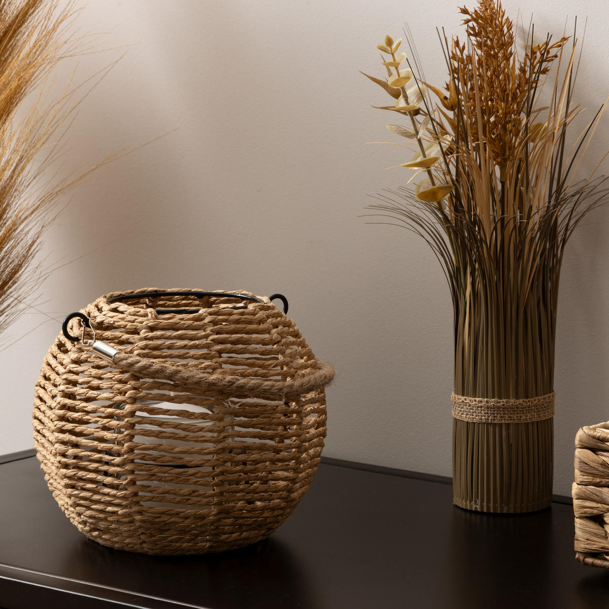 LATERNE Maty 18/18/15 cm - Braun, Glas (18/15/18cm) - Atmosphera Createur d´interieur