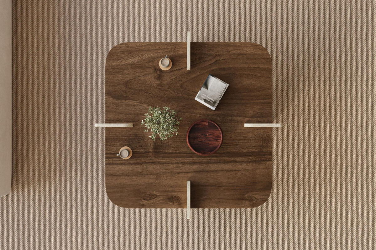 COUCHTISCH poalla Braun - Braun, Holz (90/90/35cm) - Habitat Garten