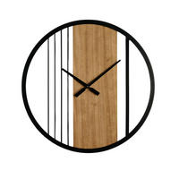 WANDUHR Remo 60x60cm, Schwarz - Schwarz, Metall (60/60/60cm) - home&you
