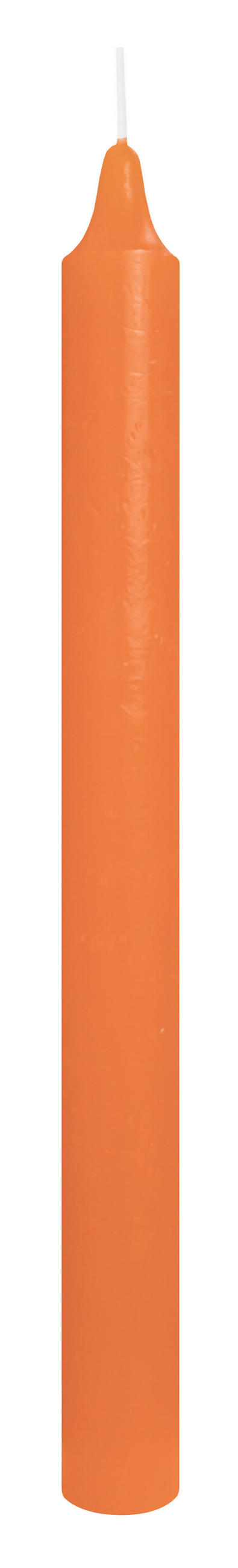 MARBLE Leuchterkerzen durchgefärbt Soft Orange 250 x 22 mm, 20er Set - Orange, Paraffin (2.2/25/25cm) - Wiedemann Kerzen