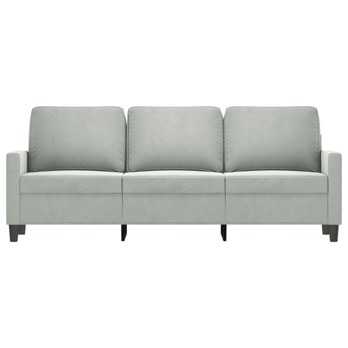 3-SITZER-SOFA Eppingen - Hellgrau, Naturmaterialien (198/80/77cm) - Nettlife