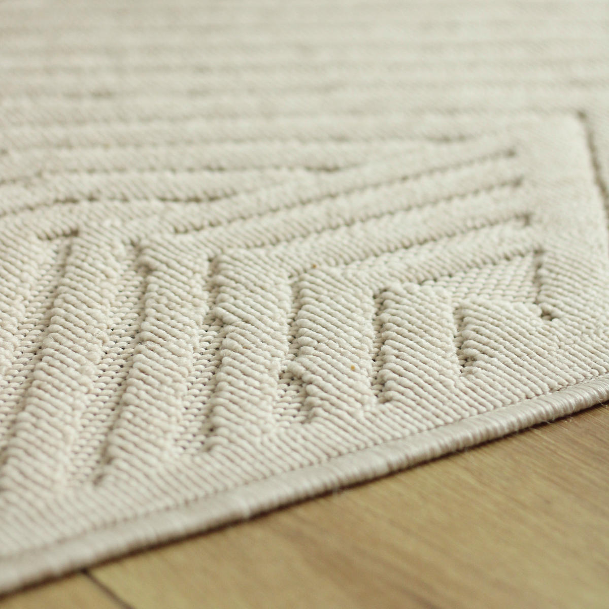 TEPPICH Beige In-Outdoor Geometrisch - Kurzflor Rechteckig - 200 x 300 cm - Beige/Creme, Textil (200/300cm) - Mazovia