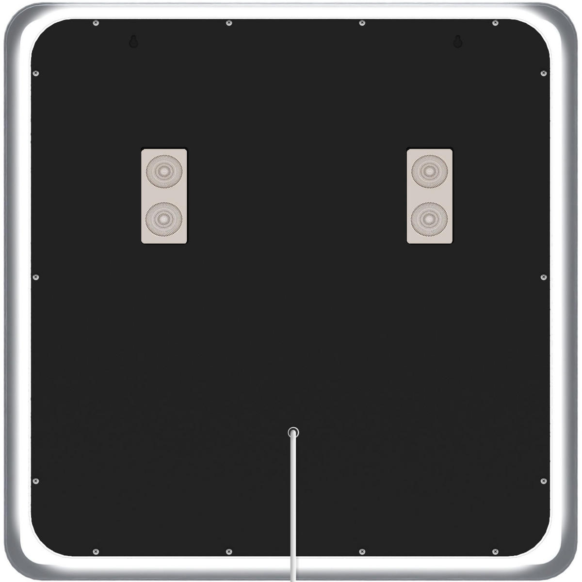 BADSPIEGEL Wien 80x80 Bluetooth 80x3,5x80cm Glas Klarglas Badezimmerspiegel - Klar, Glas (80/80/3.5cm) - DELUKE