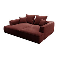 SOFA ohne Schlafmöglichkeit - 3 Personen-Sitzer - Samt - Bordeaux - - Bordeaux, Textil (230/67/180cm) - Vente-Unique