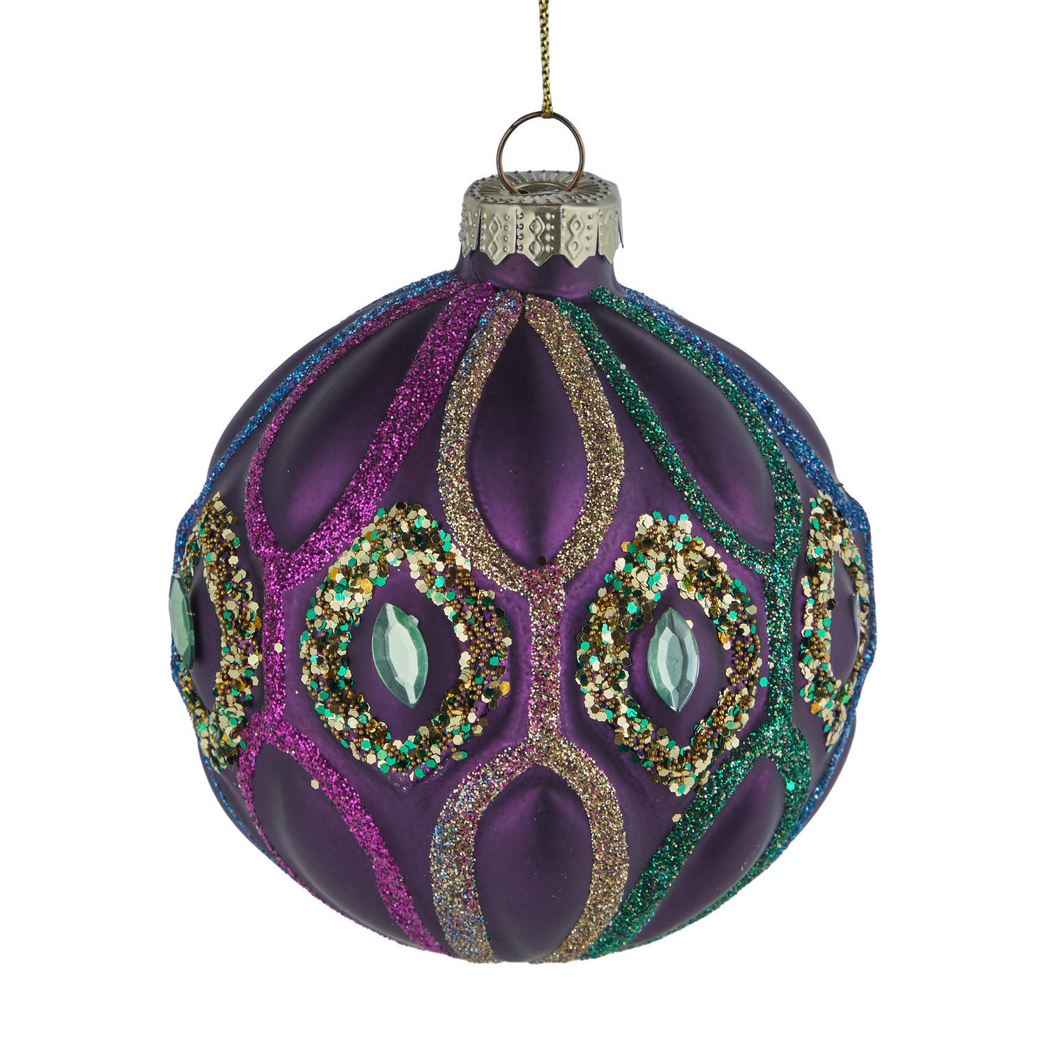 CHRISTBAUMKUGEL Jolly & Bright Ø8cm - Violett, Glas (8/8/8cm) - Butlers