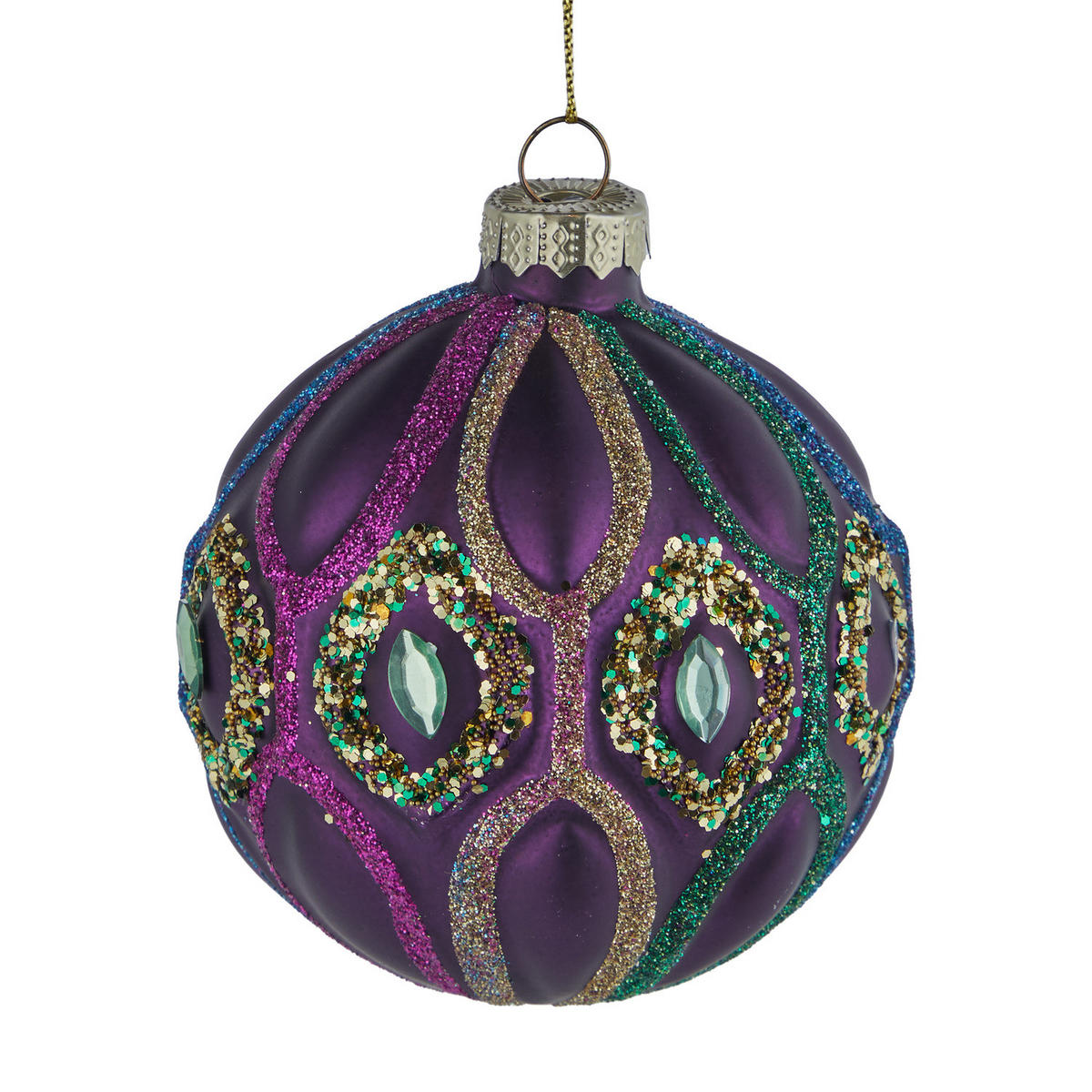 CHRISTBAUMKUGEL Jolly & Bright Ø8cm - Violett, Glas (8/8/8cm) - Butlers