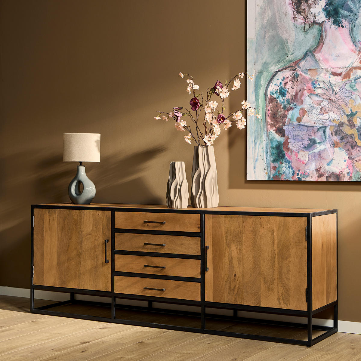 SIDEBOARD Denver Braun 45/210/75 cm - Braun, Holz (210/75/45cm) - Starfurn