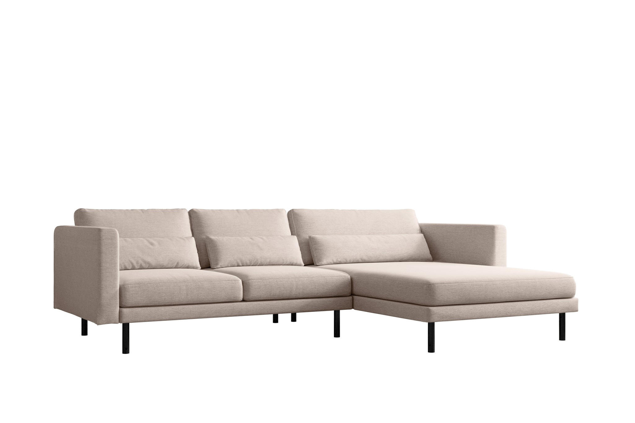 ECKSOFA Agada In Verita - Beige, Holzwerkstoff/Textil (281/174cm) - Fun Möbel