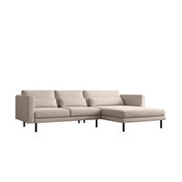 ECKSOFA Agada In Verita - Beige, Holzwerkstoff/Textil (281/174cm) - Fun Möbel