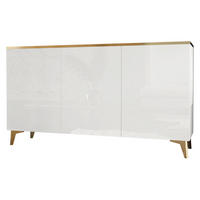 KOMMODE Alrik 3D - Goldfarben/Weiß, Holzwerkstoff/Kunststoff (150/85/40cm) - MIRJAN24
