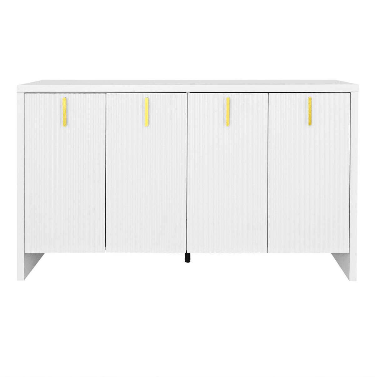 SIDEBOARD 140/38/80 cm Weiß aus Holzwerkstoff mit 4 Türen - Weiß, Holzwerkstoff (140/80/38cm) - OKWISH
