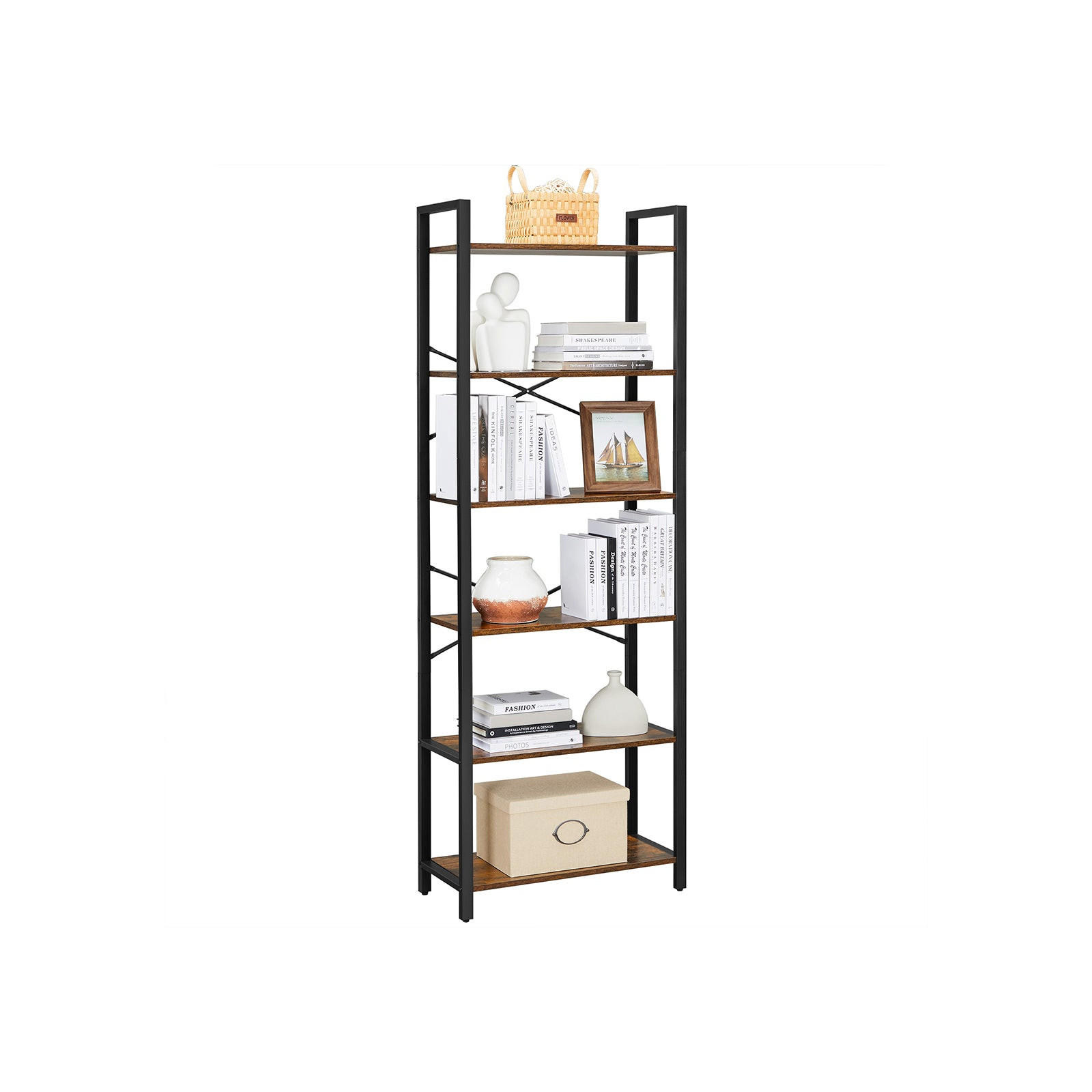Thumbnail - Hansiro Bücherregal, Braun, Holzwerkstoff, 30x186x66 cm, Wohnzimmer, ,