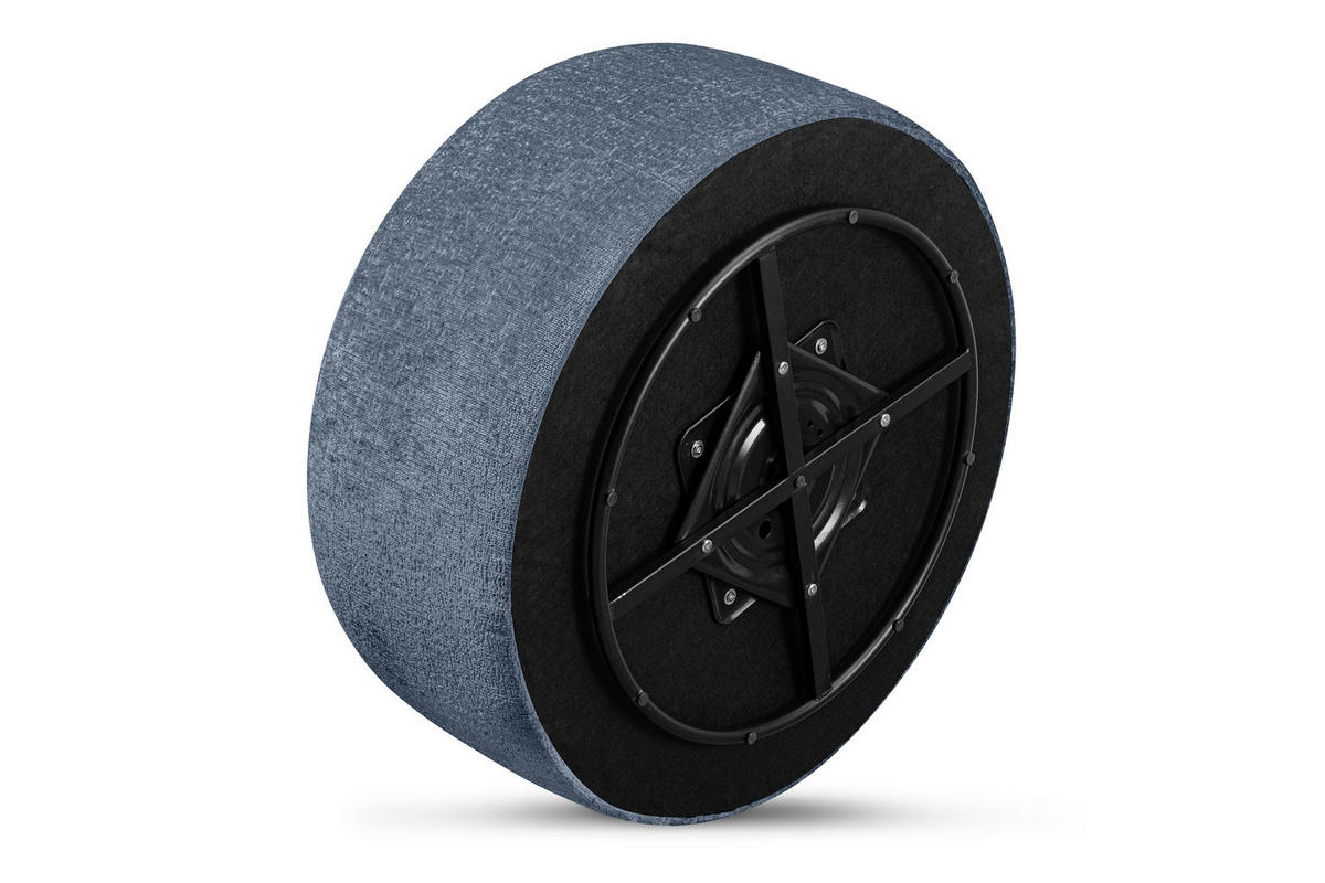 SITZHOCKER RAGGI mit 360° Drehfunktion, Dunkelblau - Dunkelblau, Textil (80/36/80cm) - KONSIMO®